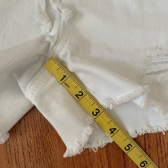 EUC YMI Dream Shorts in White. Size Small. Drawstring & Distressed. - Picture 5 of 16
